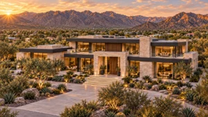 Elevated overview — illustrative residence