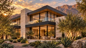 Left exterior — illustrative residence